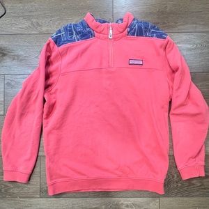 Vineyard Vines Men's Shep & Ian Sailing Map Salmon Shep Shirt Sz L Preppy